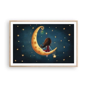 Poster in cornice rovere chiaro - Una volta... - 91x61 cm