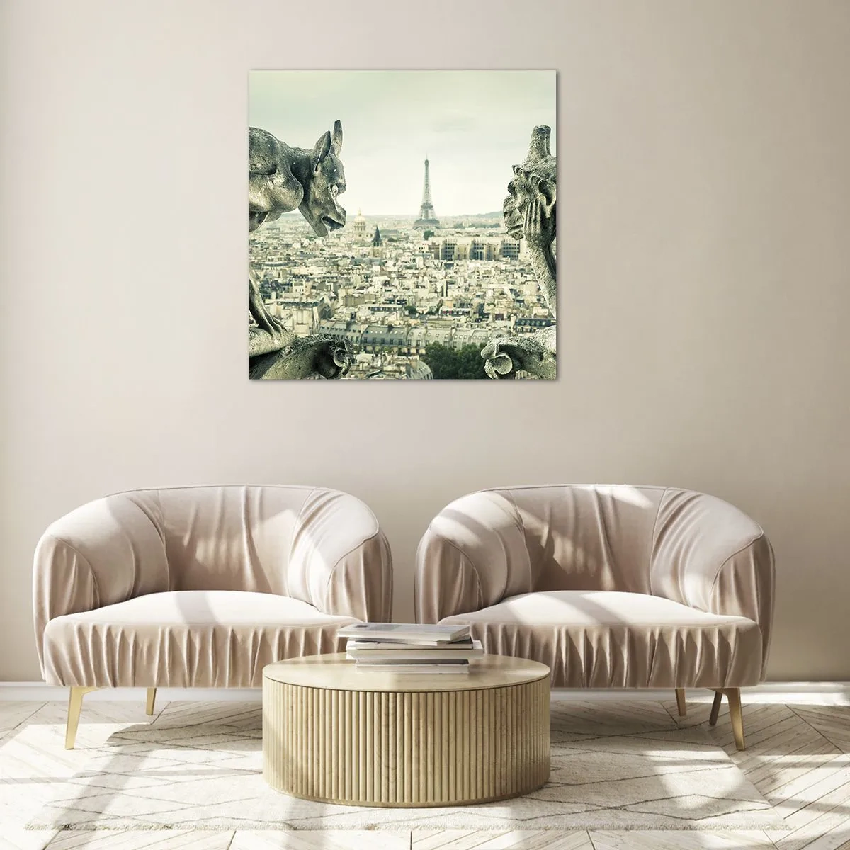 Quadro su vetro - Chiacchierate parigine - 50x50 cm