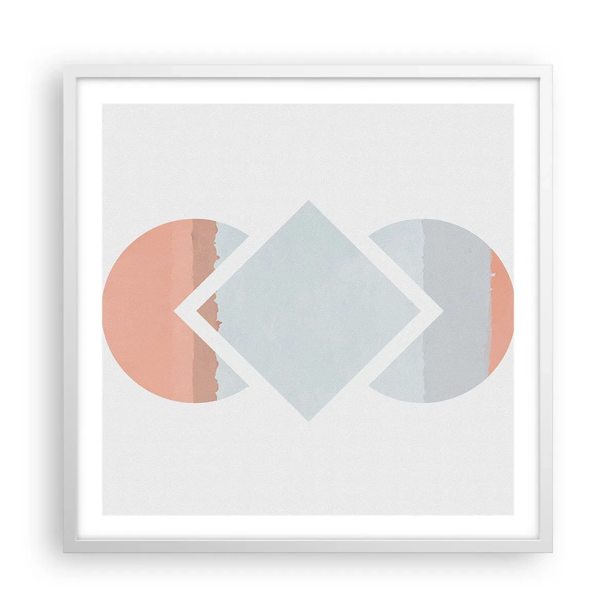 Poster in cornice bianca - La situazione è chiara - 60x60 cm