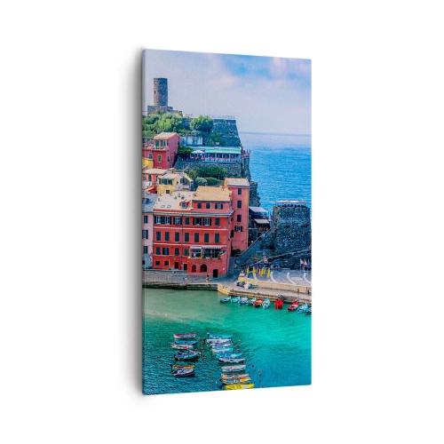 Quadro su tela - Stampe su Tela - Magica cittadina mediterranea - 55x100 cm