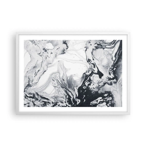 Poster in cornice bianca - Il centro della terra - 70x50 cm