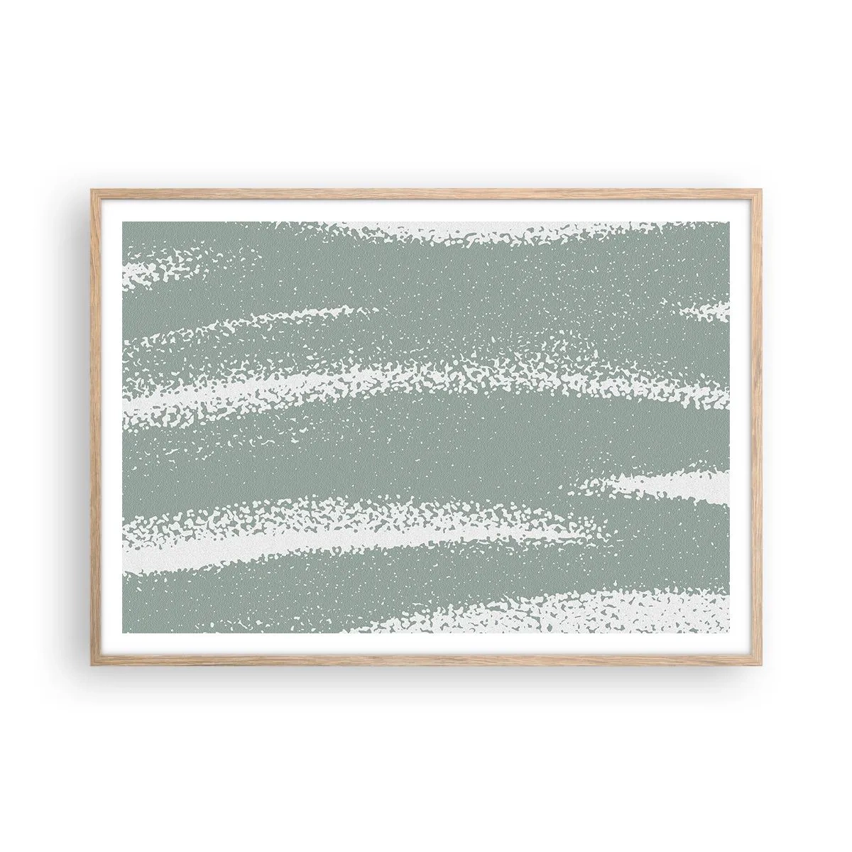 Poster in cornice rovere chiaro - Astrazione in clima invernale - 100x70 cm