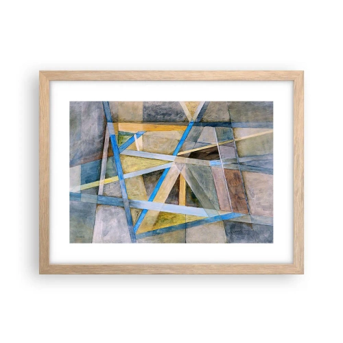 Poster in cornice rovere chiaro - Dritto o obliquo? - 40x30 cm