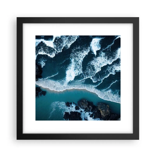 Poster in cornice nera - Avvolte dalle onde - 30x30 cm