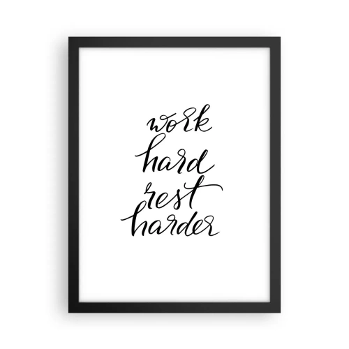 Poster in cornice nera - L'equilibrio della vita - 30x40 cm