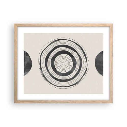 Poster in cornice rovere chiaro - Conta ciò che sta in mezzo - 50x40 cm