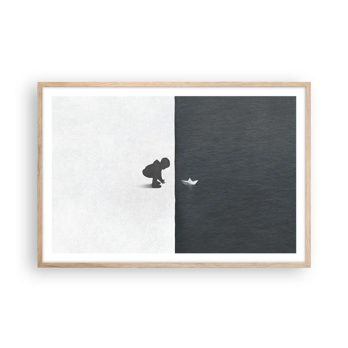 Poster in cornice rovere chiaro - La grande spedizione - 91x61 cm