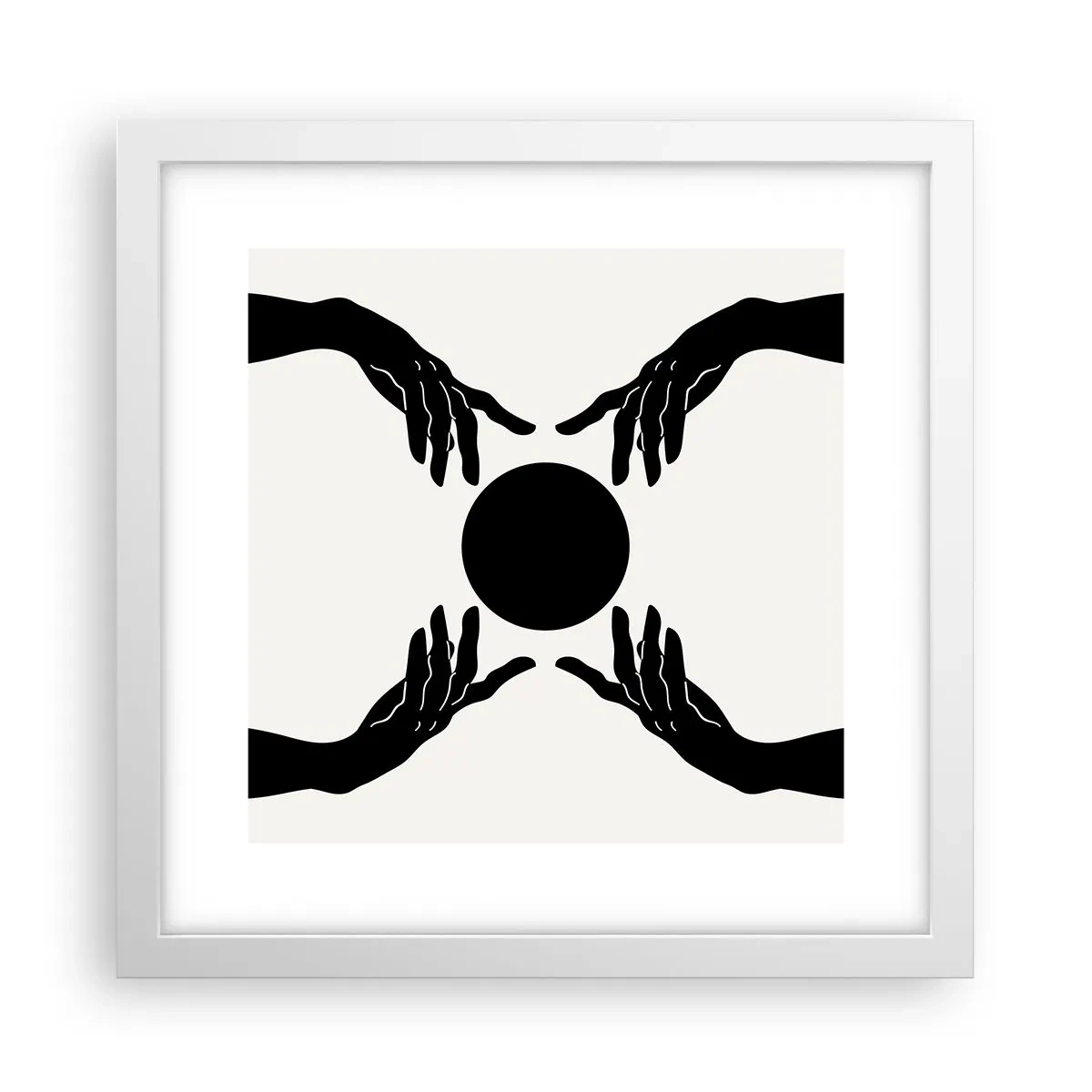 Poster in cornice bianca - Segno misterioso - 30x30 cm