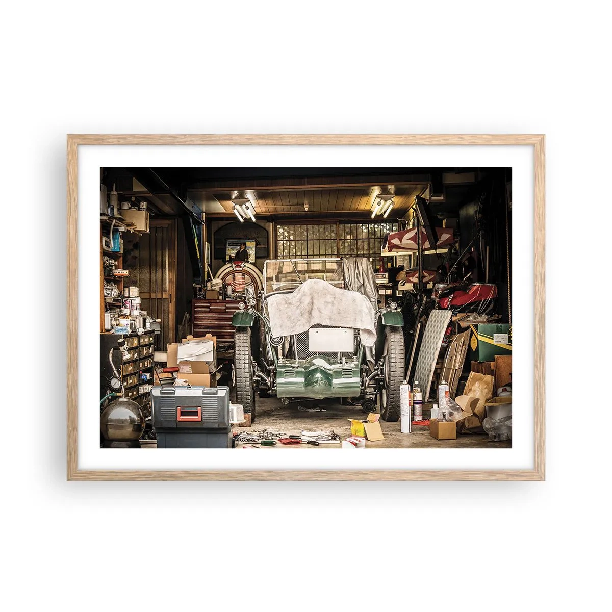 Poster in cornice rovere chiaro - Ritorno al passato - 70x50 cm