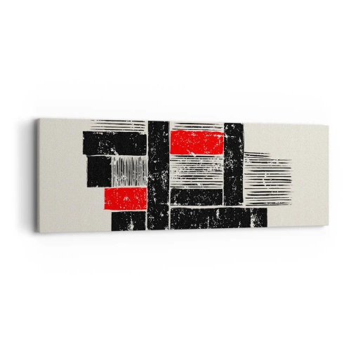 Quadro su tela - Stampe su Tela - Rosso e nero - 90x30 cm