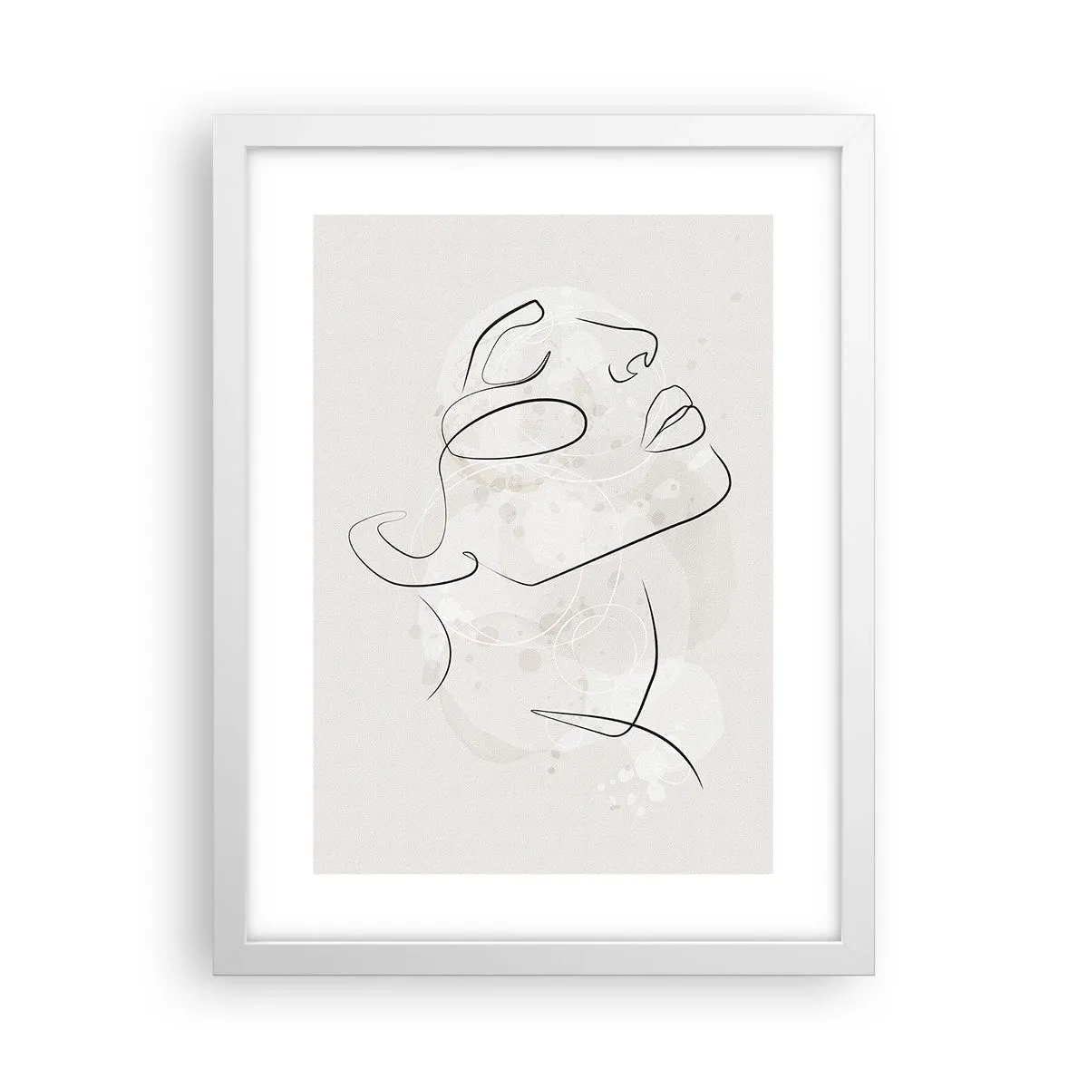 Poster in cornice bianca - Profilo di sogno - 30x40 cm