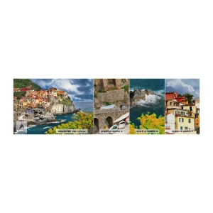 Campione di Fotomurale Premium Sand - Aggrappate alla roccia - Paesaggio, Architettura, Italia - 100x30 cm