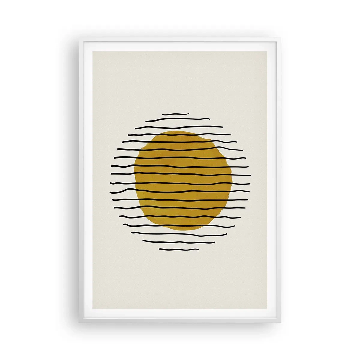 Poster in cornice bianca - Astrazione fremente di calore - 70x100 cm