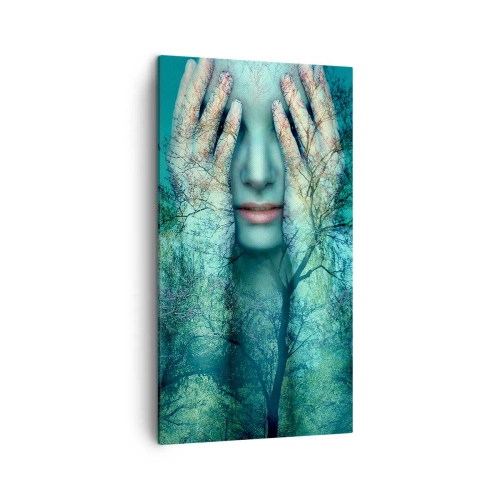 Quadro su tela - Stampe su Tela - Immersa nel blu - 45x80 cm