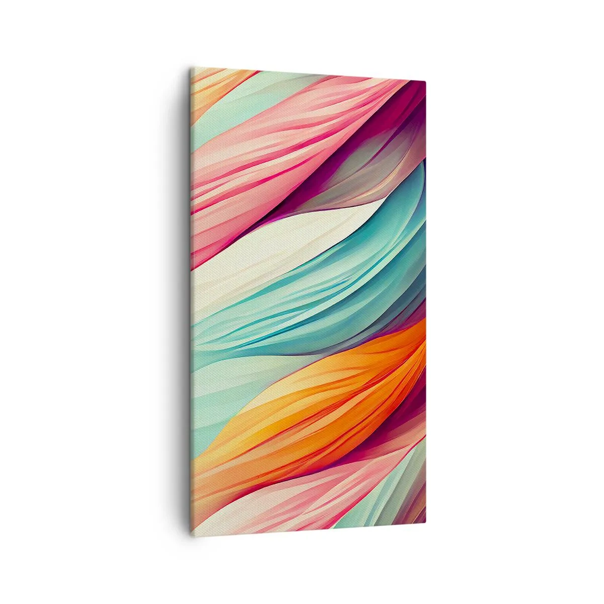 Quadro su tela - Stampe su Tela - Intreccio arcobaleno - 45x80 cm
