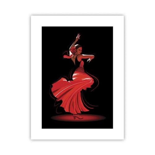 Poster - Lo spirito focoso del flamenco - 30x40 cm