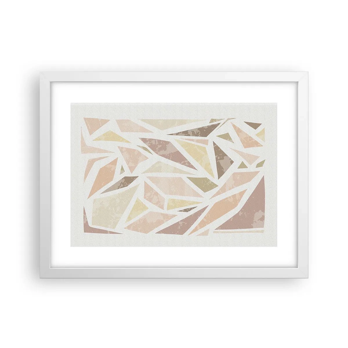 Poster in cornice bianca - Composizione da vetrata - 40x30 cm