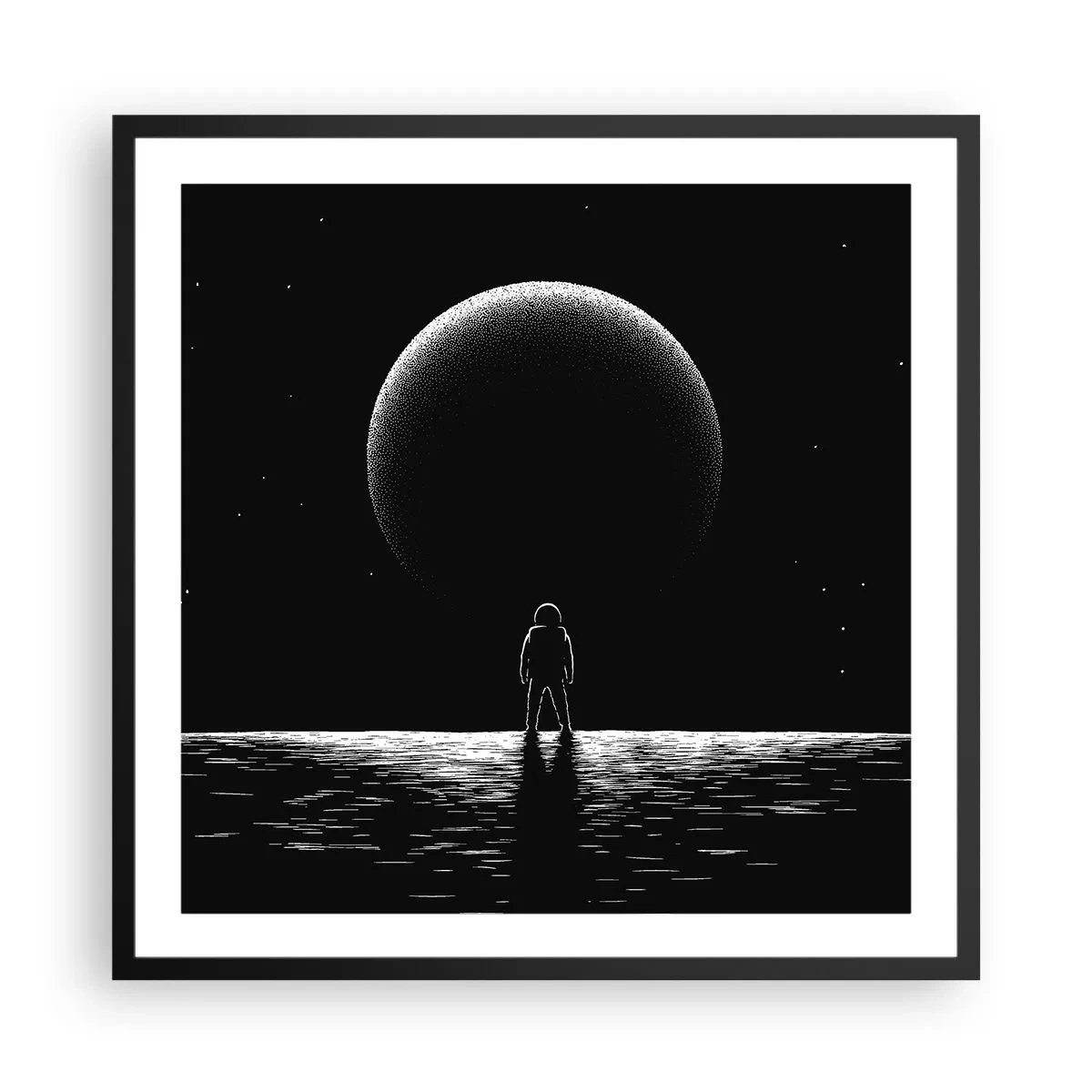 Poster in cornice nera - Faccia a faccia - 60x60 cm