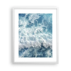 Poster in cornice bianca - Con gioia e saltellando - 40x50 cm