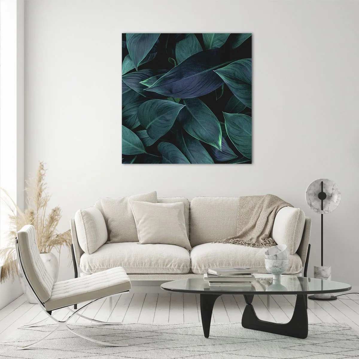 Quadro su vetro - Il verde puro - 70x70 cm