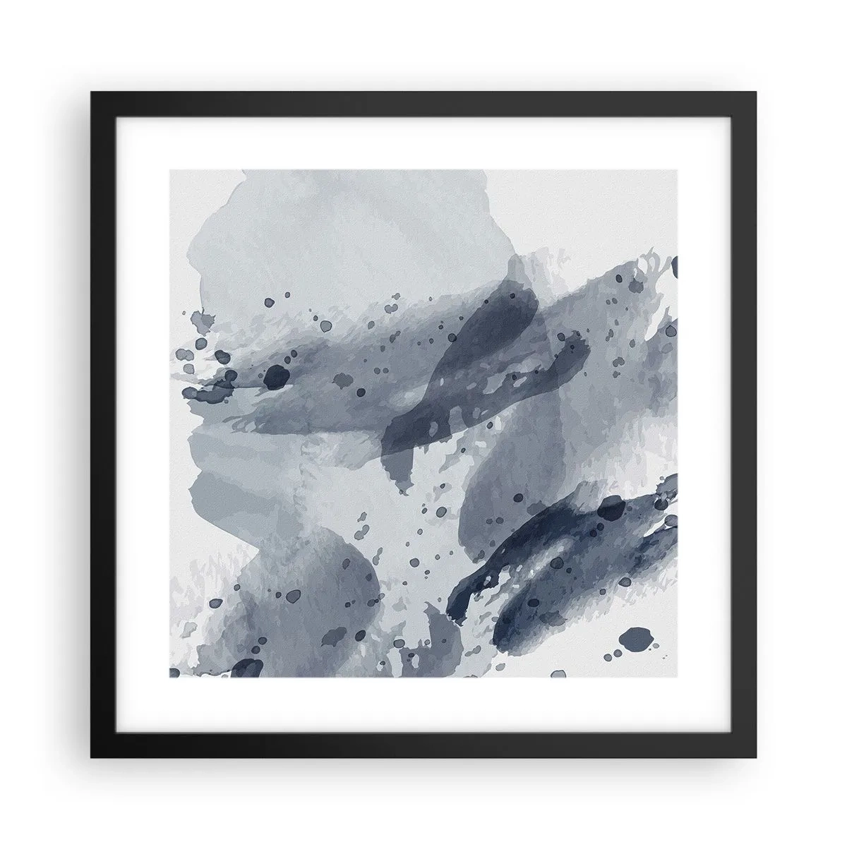 Poster in cornice nera - Studio della natura dell'acqua - 40x40 cm