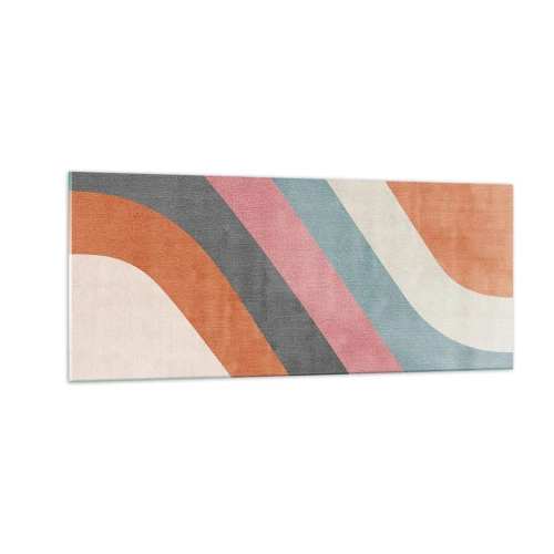 Quadro su vetro - Composizione diagonale: movimento - 100x40 cm