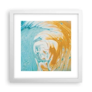 Poster in cornice bianca - Vortice pastello - 30x30 cm