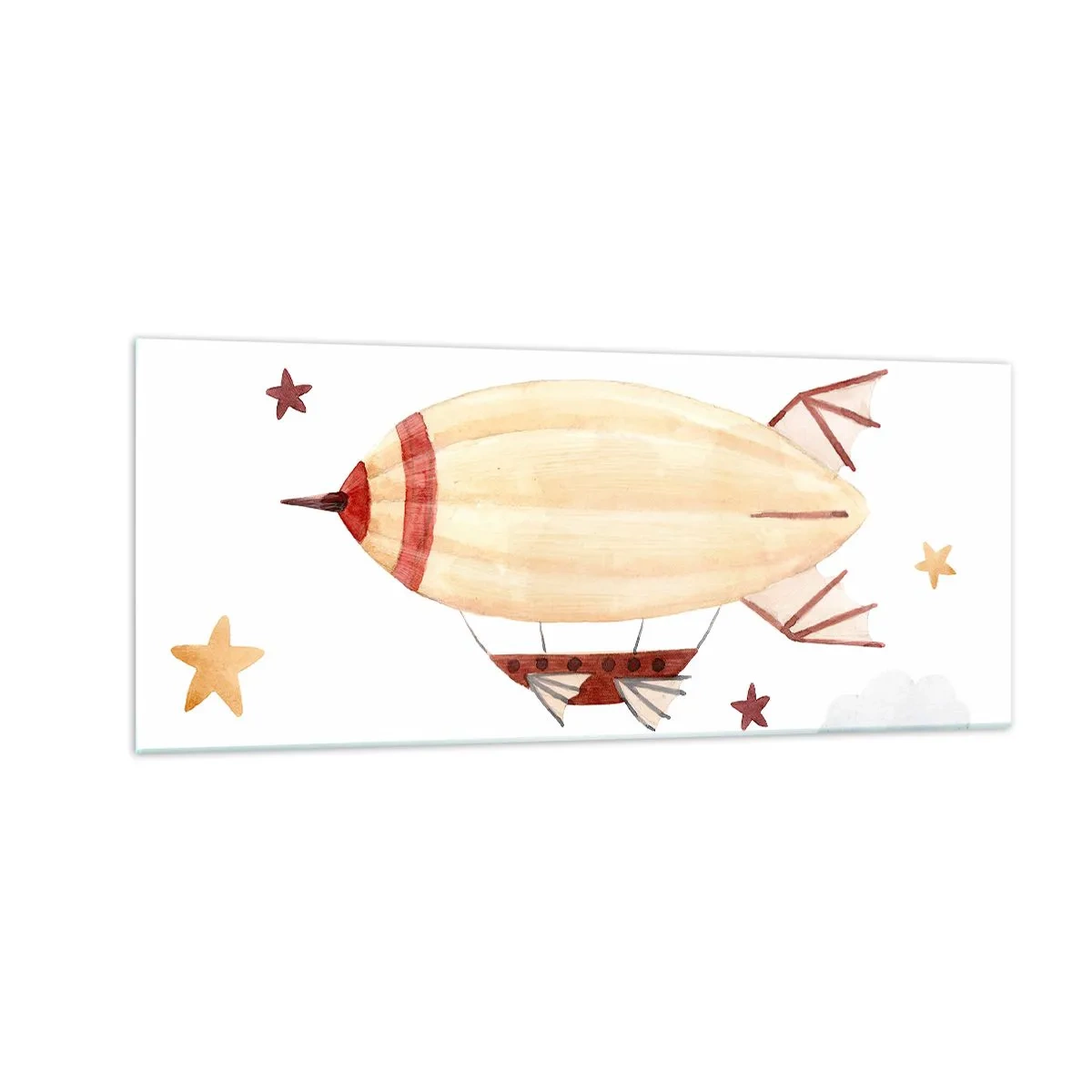 Quadro su vetro - Nave volante - 100x40 cm