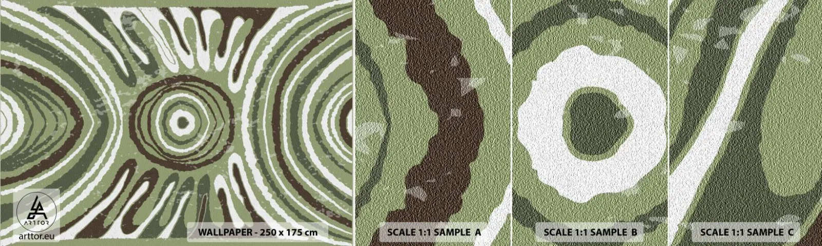 Campione di Fotomurale Adesivo Deluxe Sticker - Esplosione di emozioni - Invecchiato, Boho, Pezzo - 100x30 cm