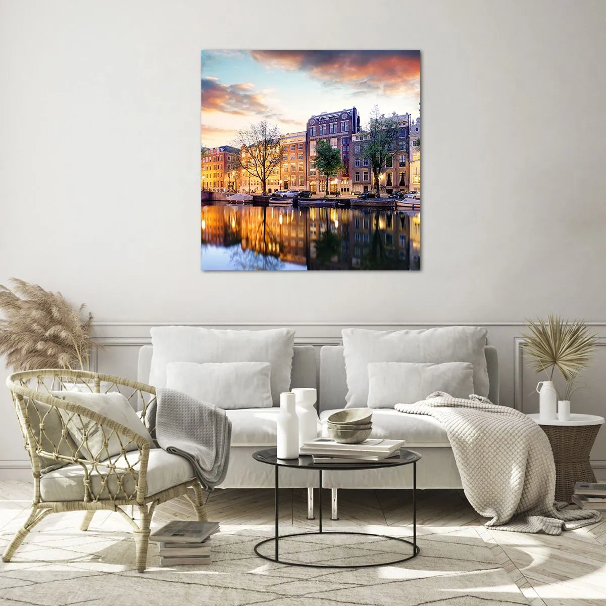 Quadro su vetro - Bellezza olandese riservata e tranquilla - 60x60 cm