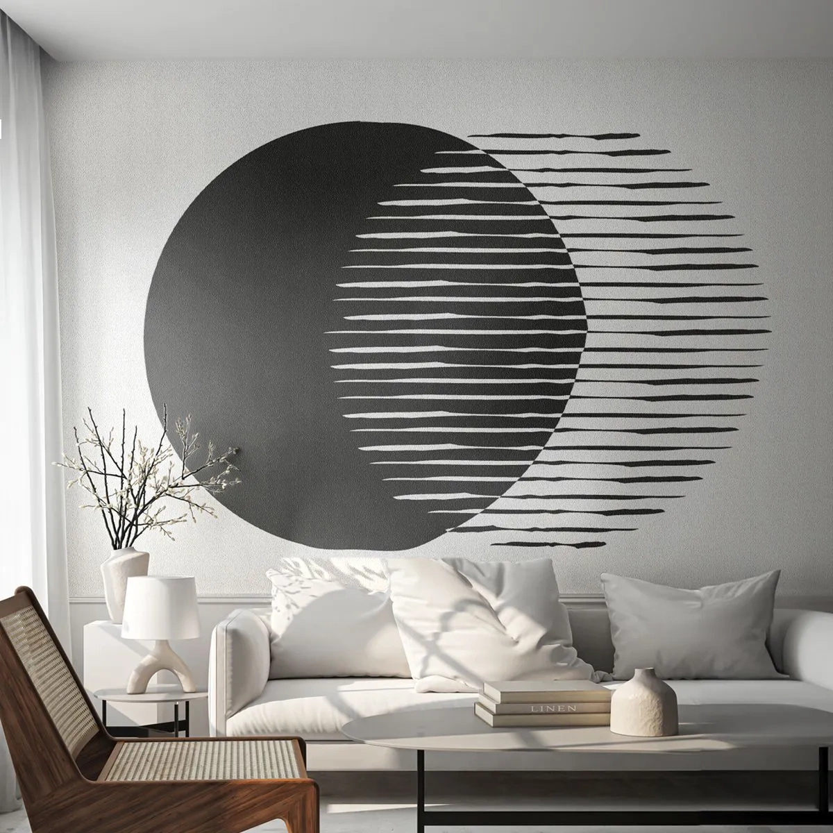 Fotomurali Standard Eco - Il suo alter ego - Sole, Ruote, Boho - 200x140 cm