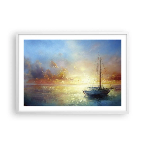 Poster in cornice bianca - Nella baia dorata - 70x50 cm