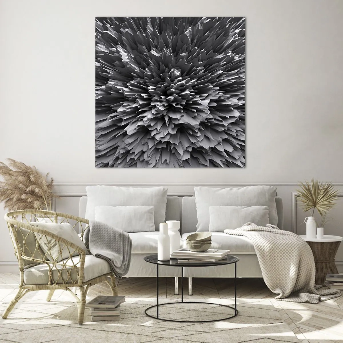 Quadro su vetro - Spigolosità massima - 50x50 cm