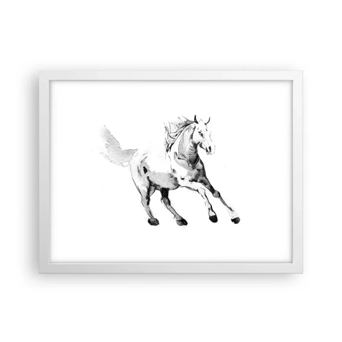 Poster in cornice bianca - Anima indomabile - 40x30 cm