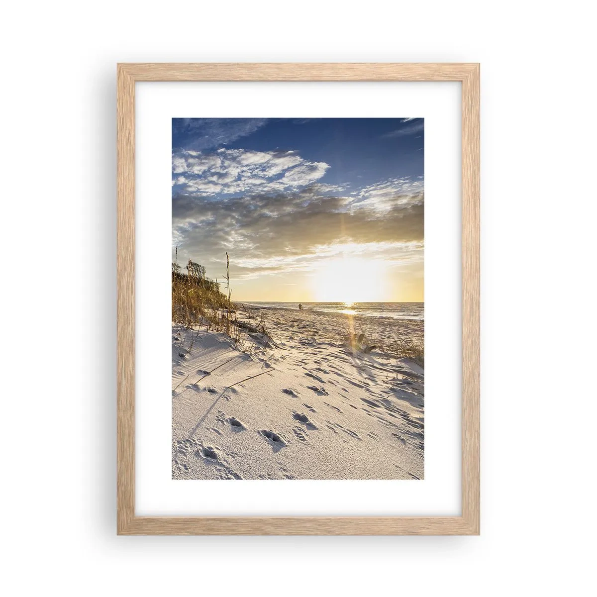 Poster in cornice rovere chiaro - Invito a passeggiare - 30x40 cm