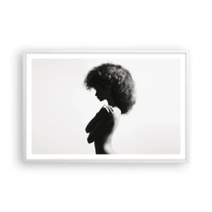 Poster in cornice bianca - Come un fiore su un gambo snello - 91x61 cm