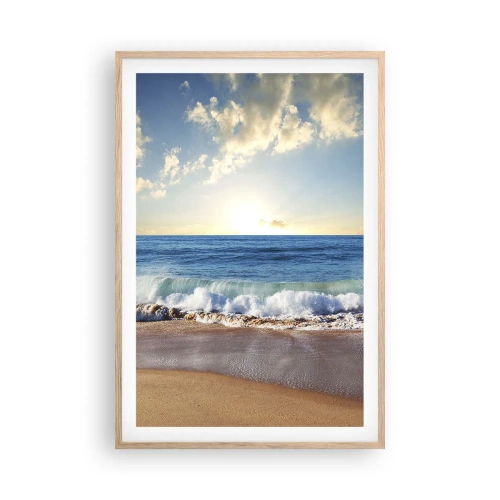 Poster in cornice rovere chiaro - Insieme movimento e immobilità - 61x91 cm