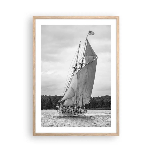 Poster in cornice rovere chiaro - Sorelle del vento - 50x70 cm