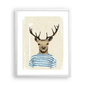 Poster in cornice bianca - Mi piacciono le camicie a righe! - 40x50 cm