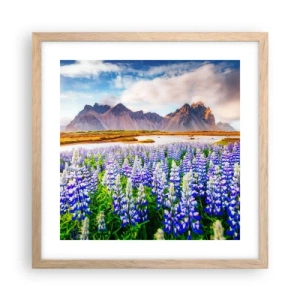 Poster in cornice rovere chiaro - Forza e asprezza accanto alla mitezza - 40x40 cm