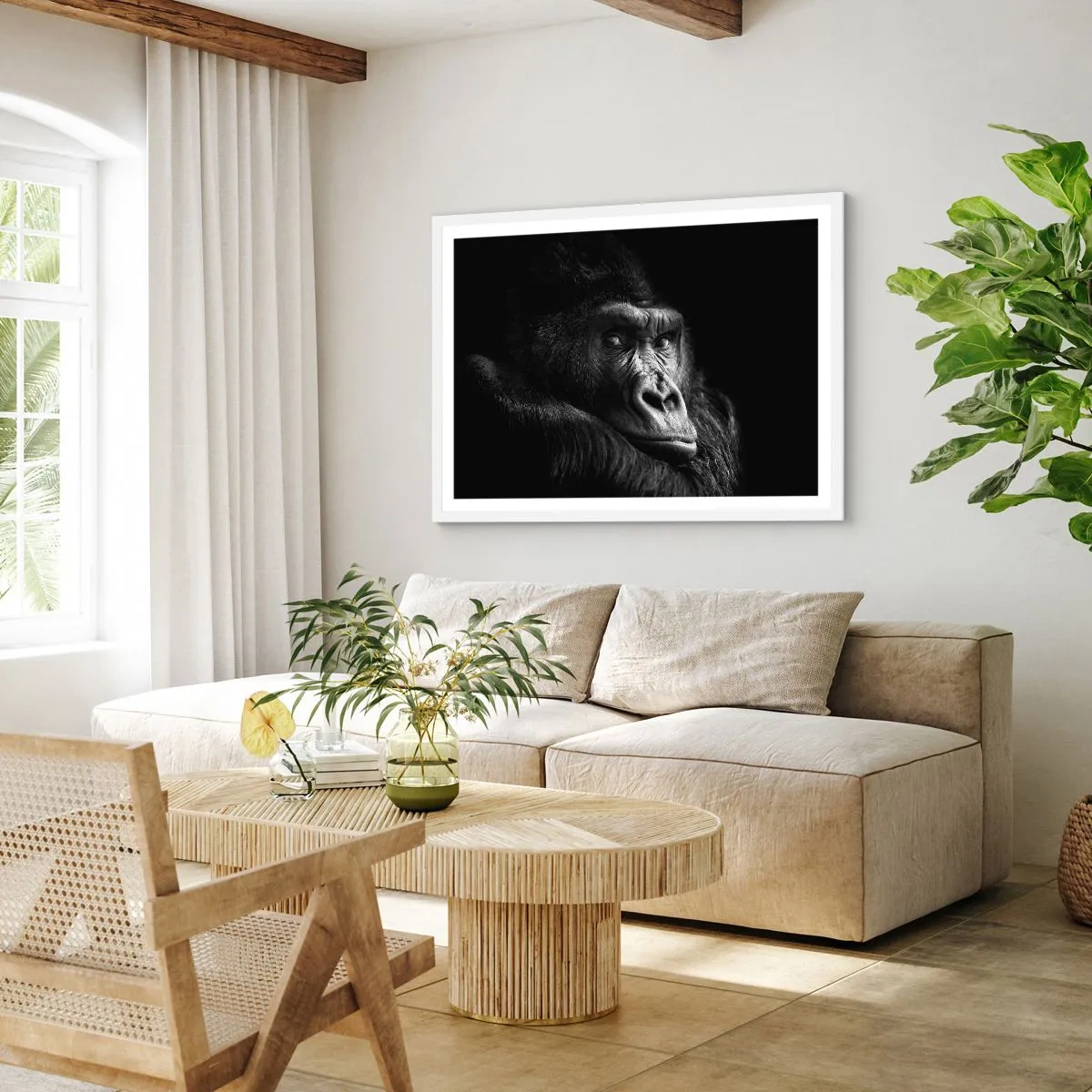 Poster in cornice bianca - E cosa guardi? - 40x30 cm