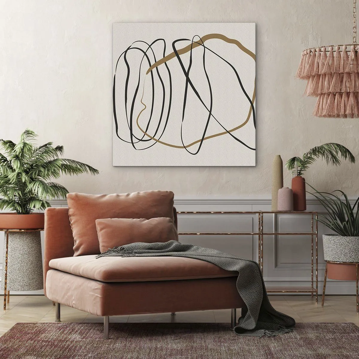 Quadro su tela - Stampe su Tela - Composizione: danza intricata - 60x60 cm