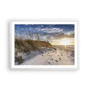 Poster in cornice bianca - Invito a passeggiare - 70x50 cm