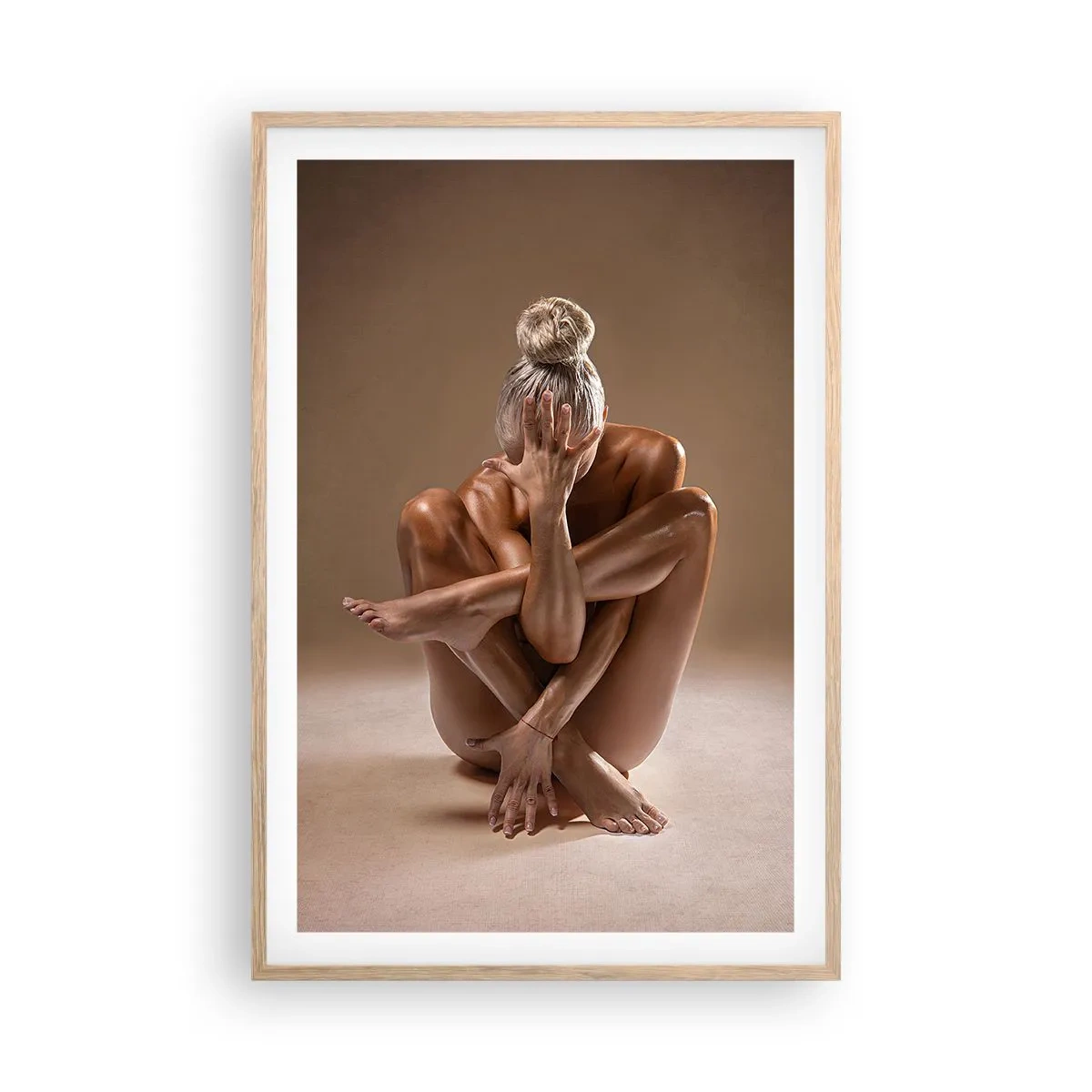 Poster in cornice rovere chiaro - Unità di corpo e anima - 61x91 cm