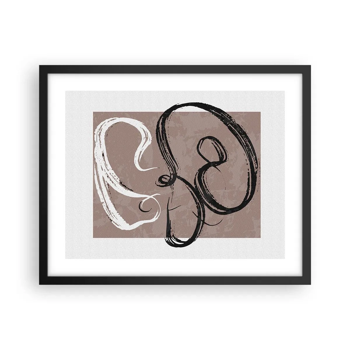 Poster in cornice nera - Composizione: alla ricerca della pienezza - 50x40 cm