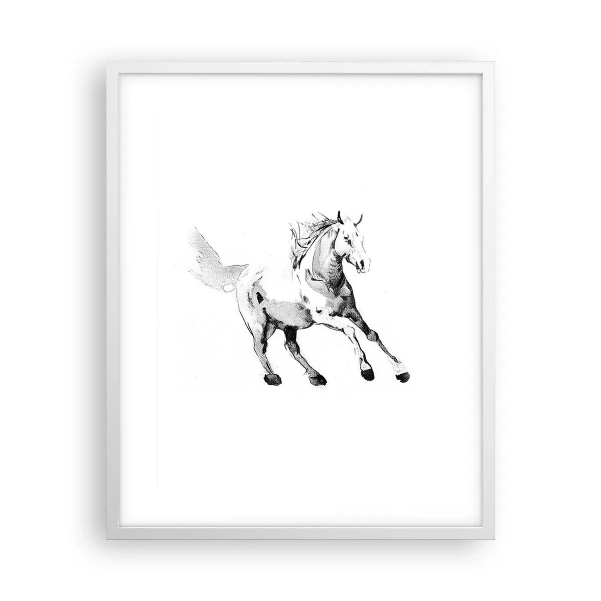 Poster in cornice bianca - Anima indomabile - 40x50 cm