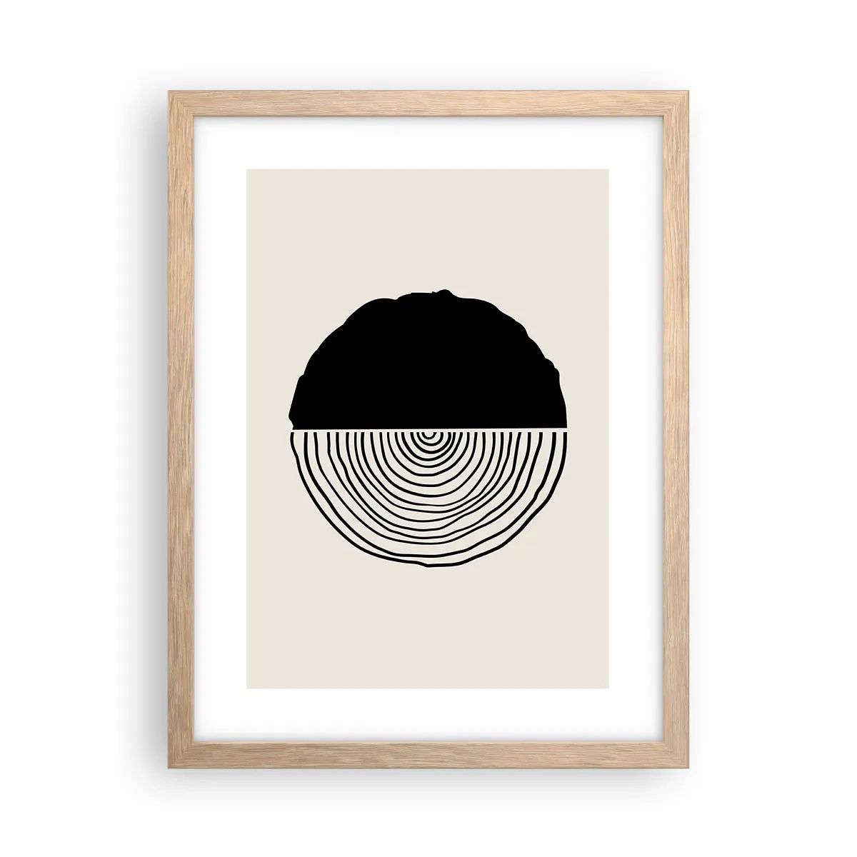 Poster in cornice rovere chiaro - A metà - 30x40 cm