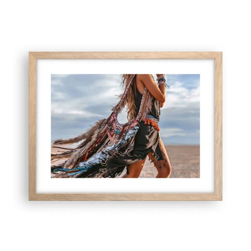 Poster in cornice rovere chiaro - La donna dello sciamano - 40x30 cm