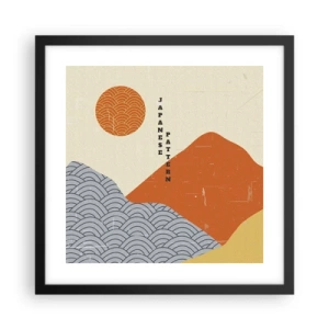 Poster in cornice nera - Spirito giapponese - 40x40 cm