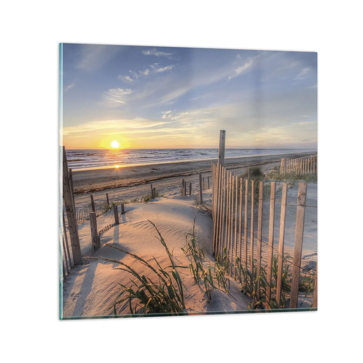 Quadro su vetro - Luci e ombre del vento - 60x60 cm